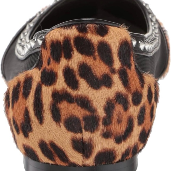 Nine West Bizziep2 Leopard/Cheetah & Black Pointy Toe Flat - Only wore once! - Picture 8 of 12